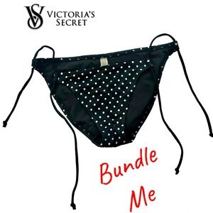 ✨Victoria's Secret Black & White Polka Dot Bikini Bottom Size Medium